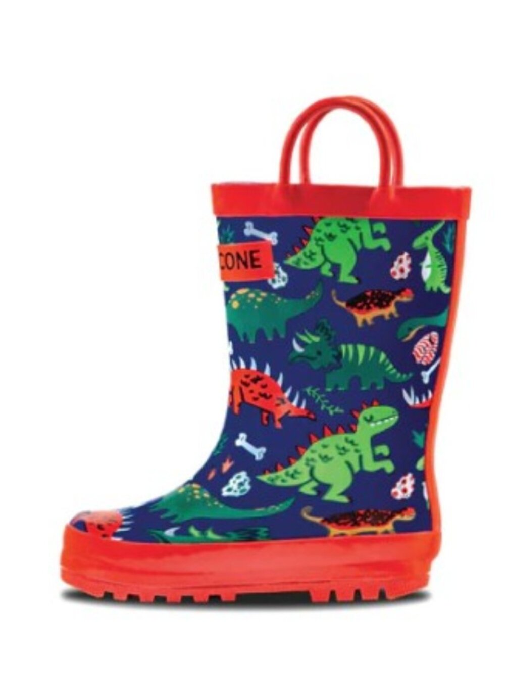 Lone Cone Rainboots in Puddle-a-Saurus Dinosaur Print, size 5 Toddler